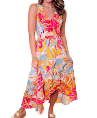 Jade - Island Breeze Ruffles Side Wrap Dress