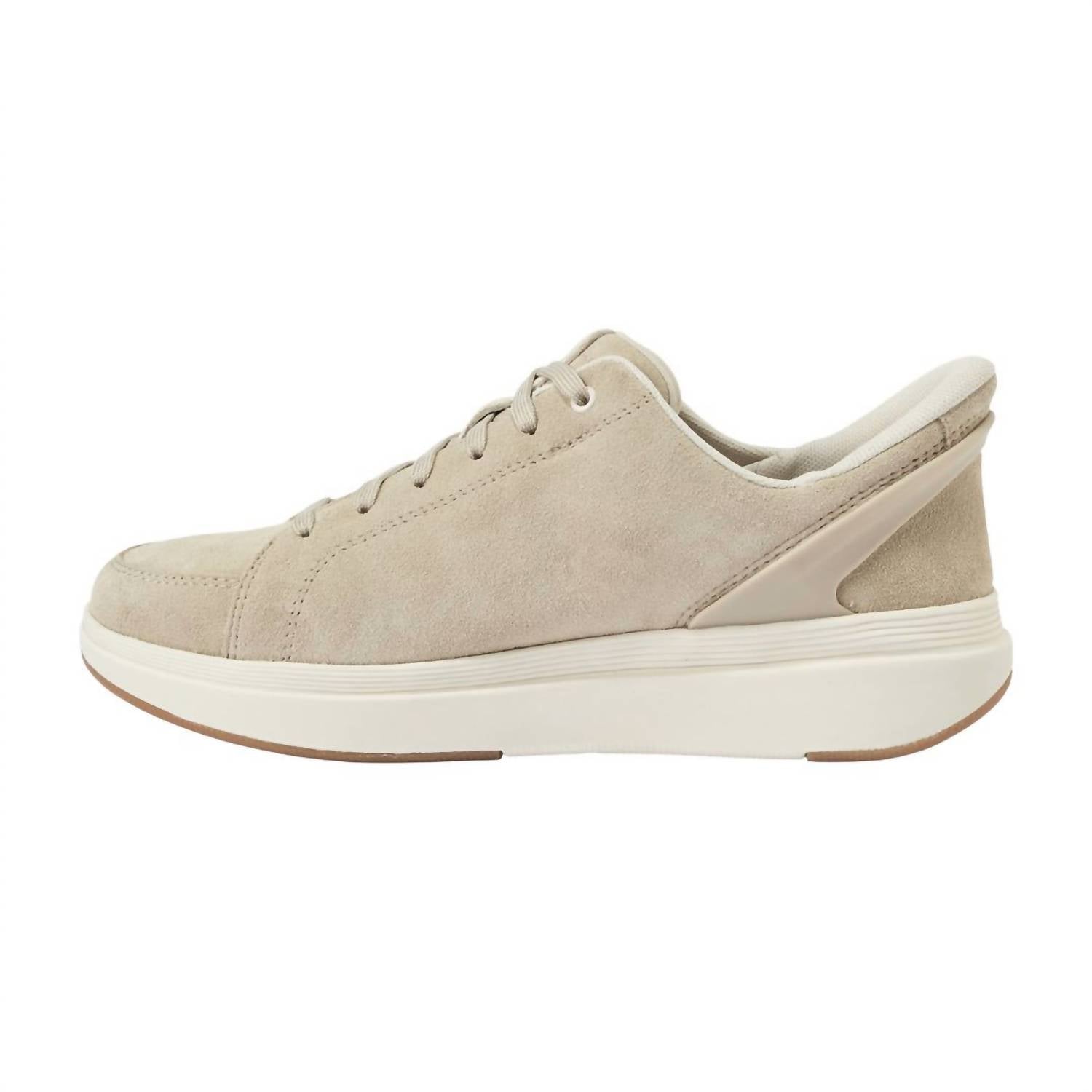 kizik Women's Sydney Casual Comfort Sneakers in white pepper - women's sneaker - detail view
