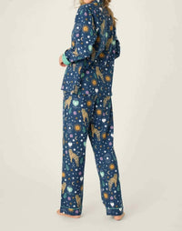 Pj Salvage - Tiger Star Print 3 Piece Matching Flannel Set