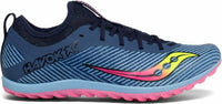 SAUCONY Women's Havok Xc2 Running Shoe in blue citron viz pink - women's shoe - alternate view