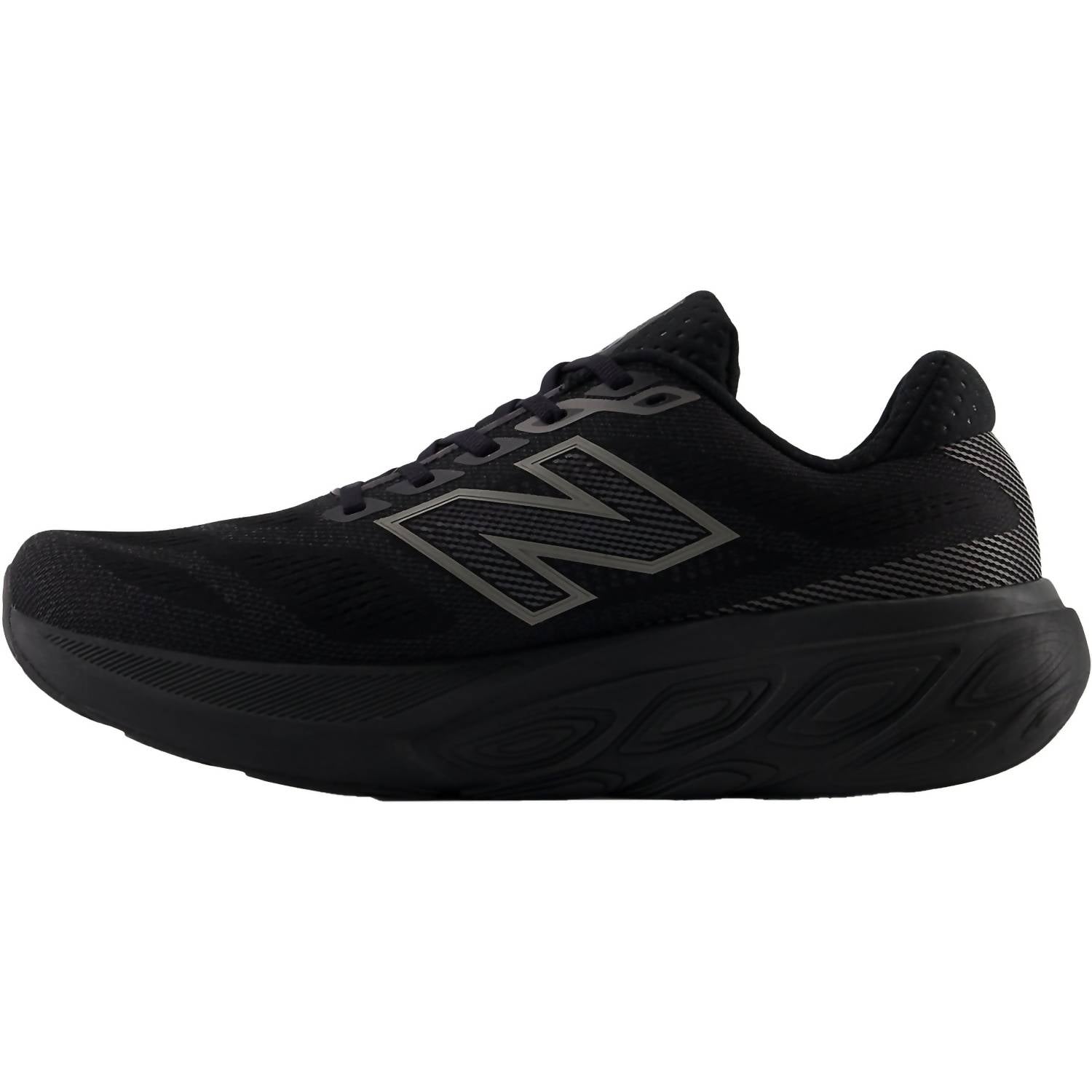 New Balance Men's Athletic Shoes Sneakers in black black black mesh - men's shoe - alternate view