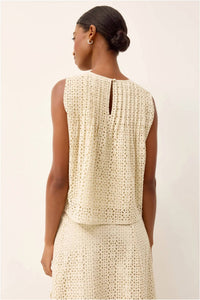 Marie Oliver Eletta Top in dune - women's shirt - alternate view