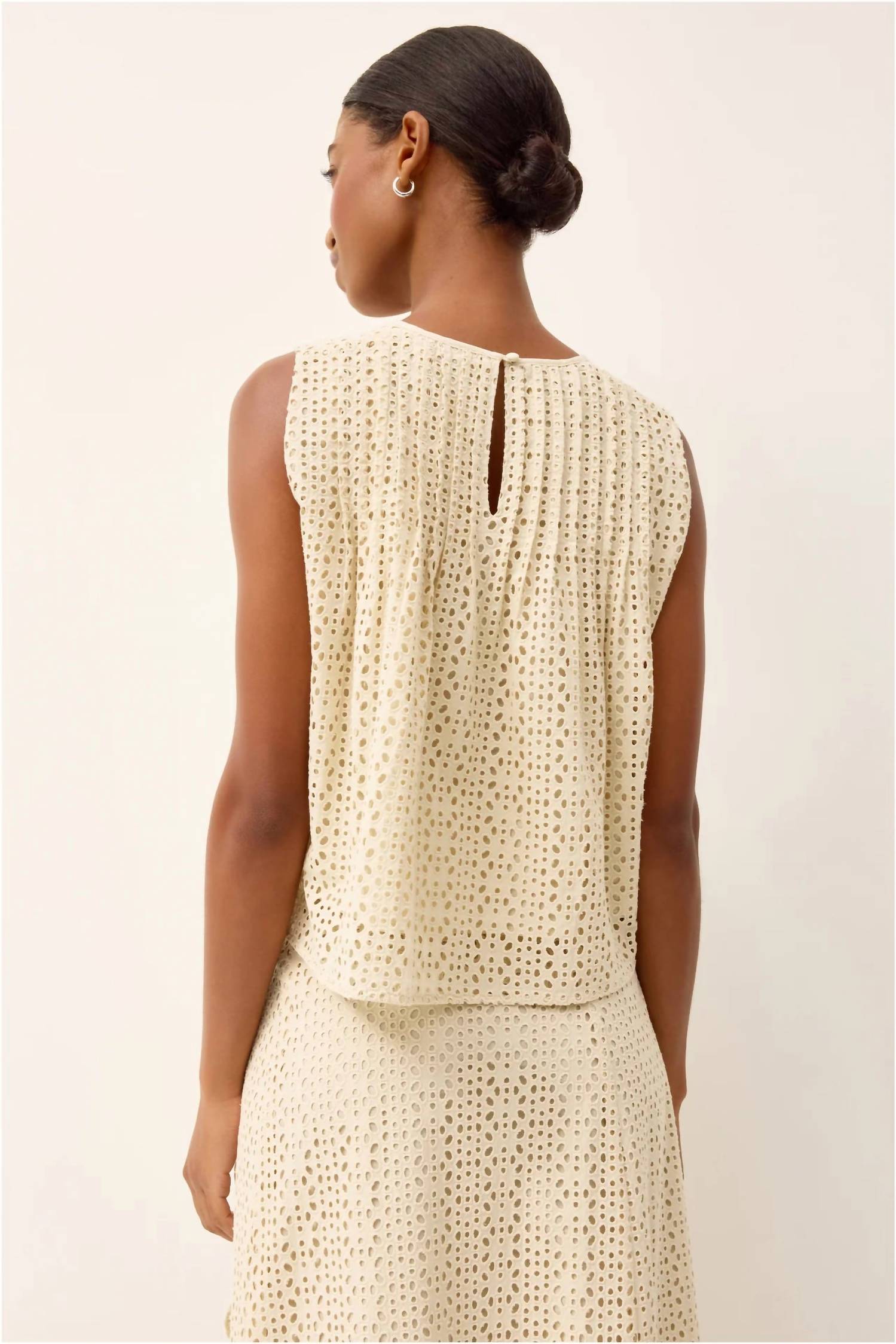Marie Oliver Eletta Top in dune - women's shirt - alternate view