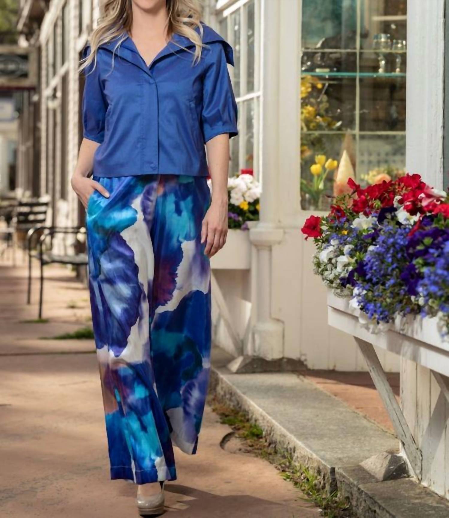 Samuel Dong - Print Palazzo Pants