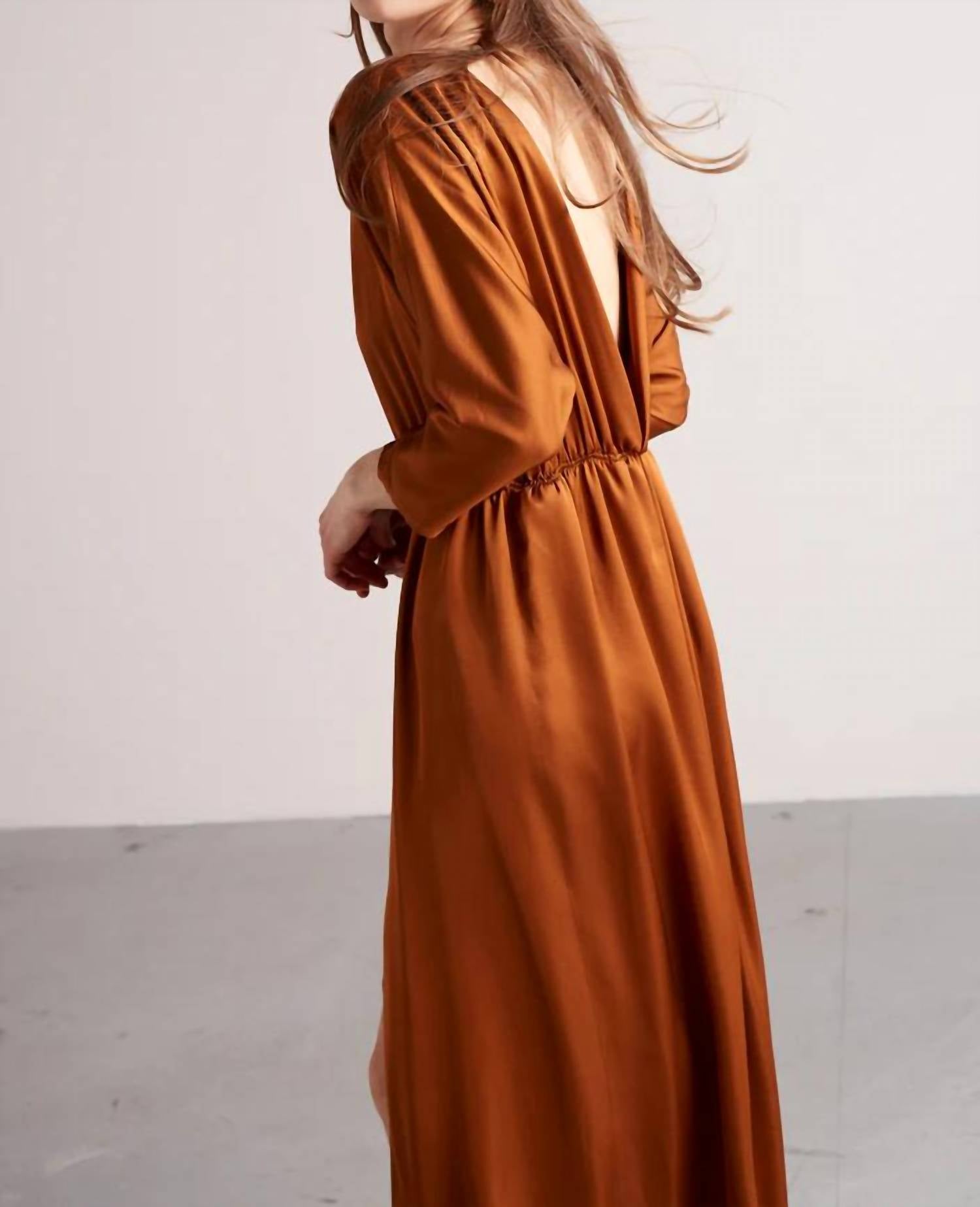 Unlined - Cecilia Oversized Kimono Sleeve Maxi Dress