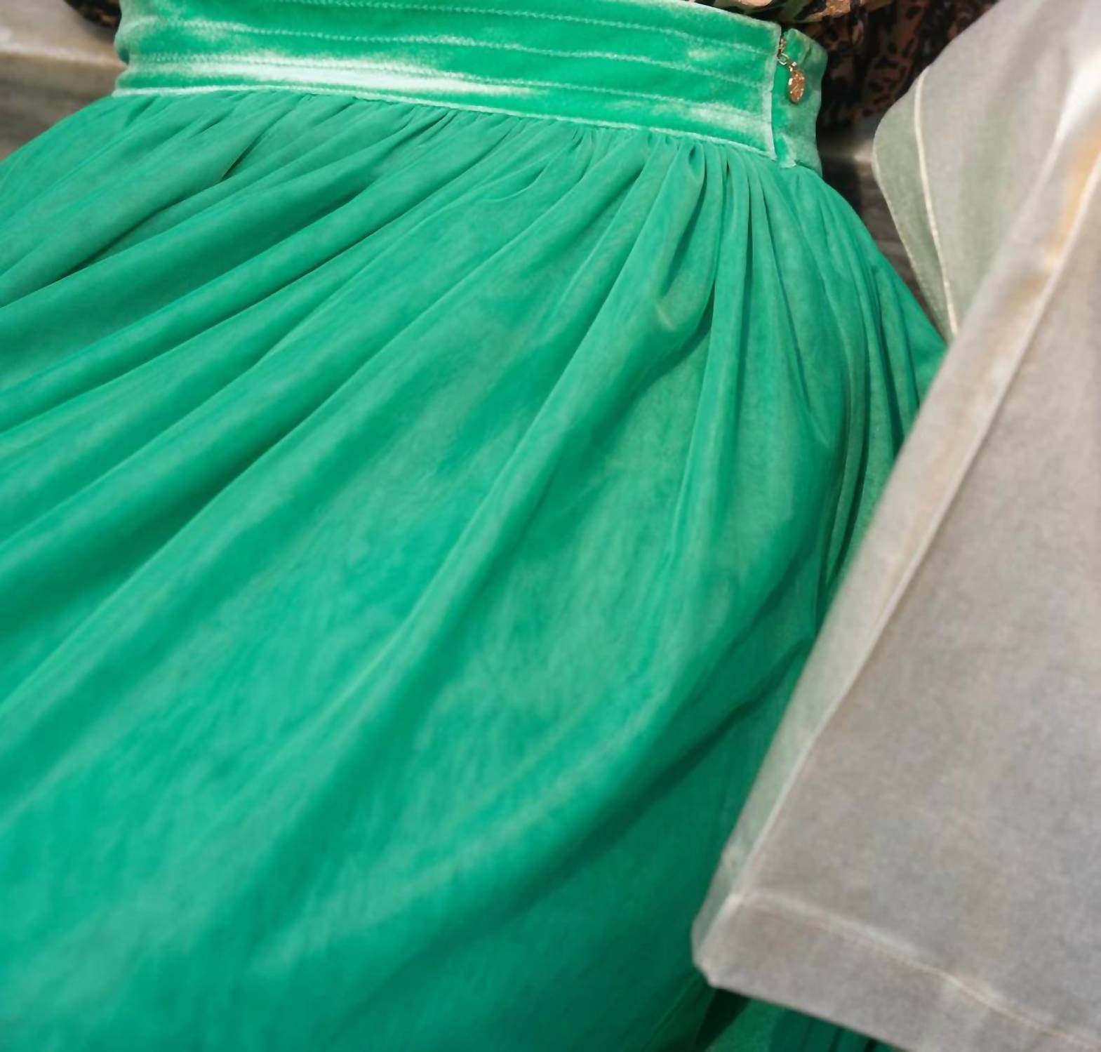 Emily McCarthy Jolly Misty Maxi Skirt in green - women's skirt - view 7
