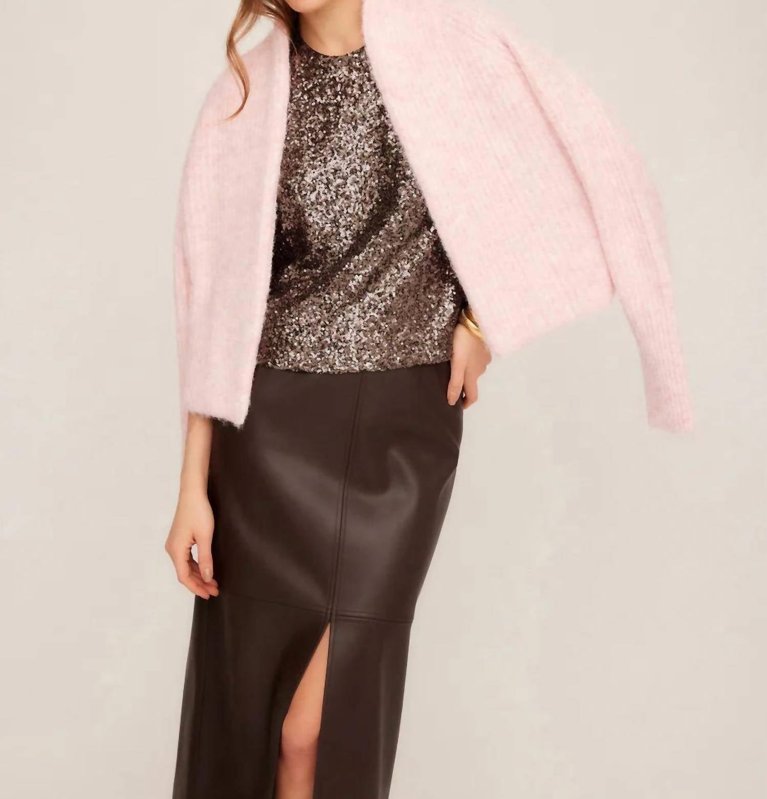 Fifteen Twenty - Stacey Sequin Short Sleeve Top