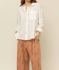 Grade & Gather - Olive Button Down Top