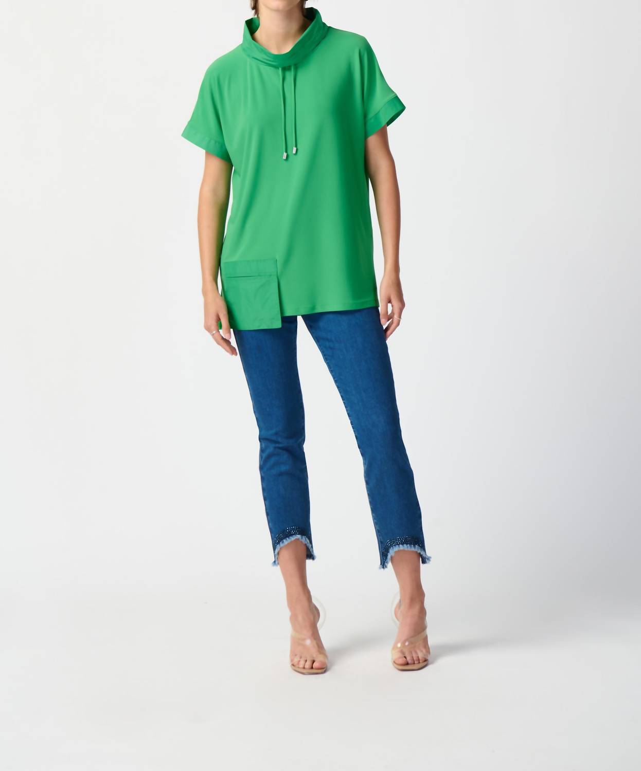 Joseph Ribkoff - Cowl Neck Pullover With Pocket
