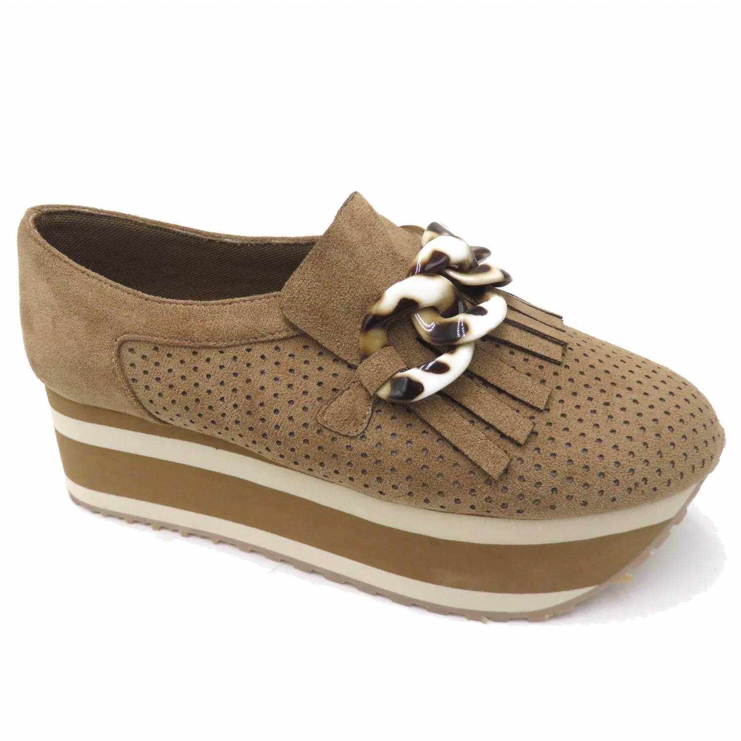 Pierre Dumas - Women's Platform Palomas Loafer With Buckle