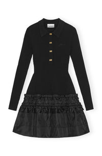 Ganni - Women's Melange Rib Knit Mini Dress