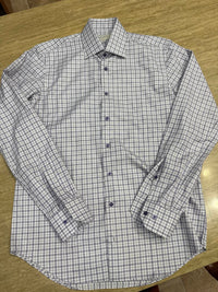 Hagen Men's Button Down Shirt in navy multi - men's shirt