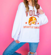 Queen Of Sparkles - Licensed Ut Vols Baseball Helmet Sweatshirt