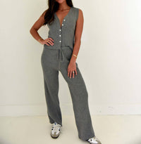 Ribbed Knitted Sweater Pants
