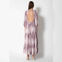 Tart Collections Emme Maxi Dress in linear dusk - women's dress - detail view