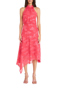 Maggy London - Halter Asymmetrical Hem Floral Dress