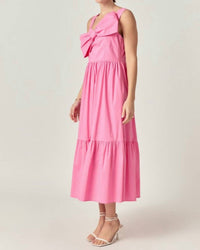 English Factory - Bow Sleeveless Midi Dress