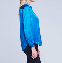 L'Agence - Bianca Band Collar Blouse