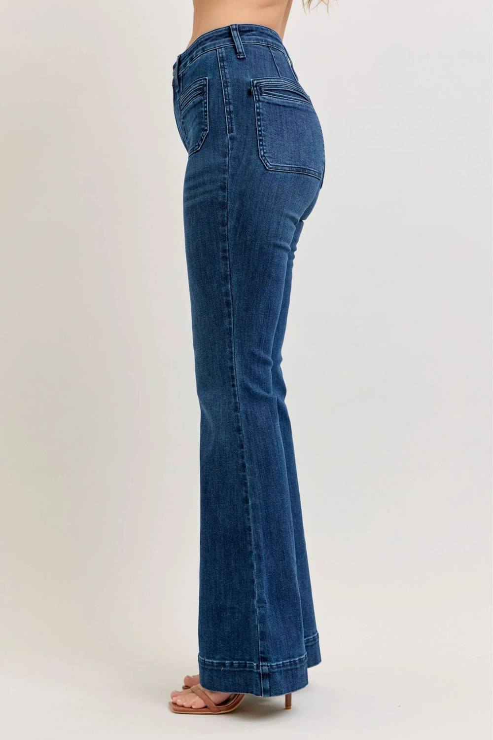Judy Blue - High Waist Flare Jeans With Vintage Pocket