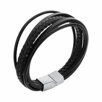 Unknown - Women's Braided Leather Wrap Bracelet