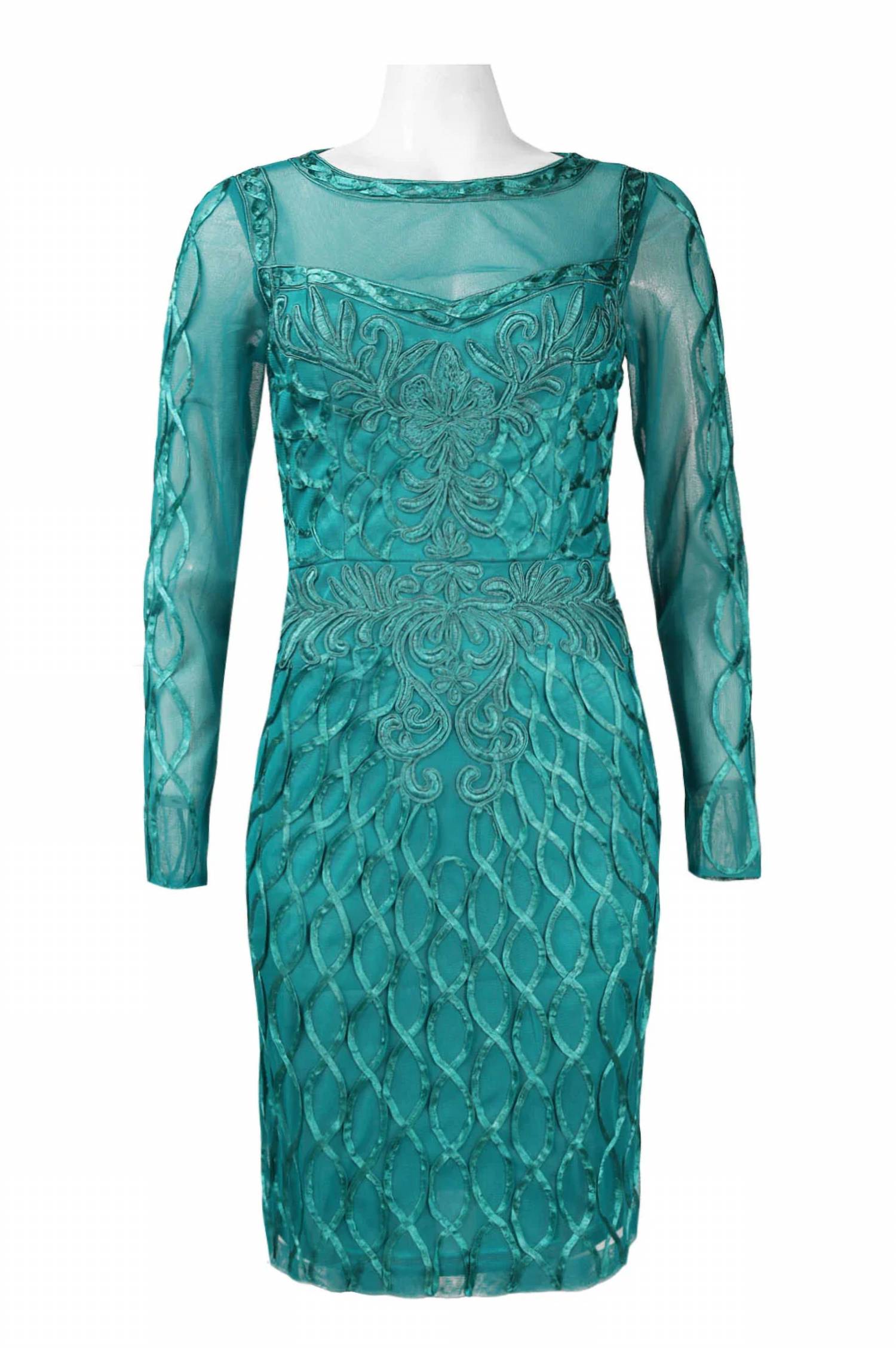 Sue Wong - Embroidered Open-Back Dress