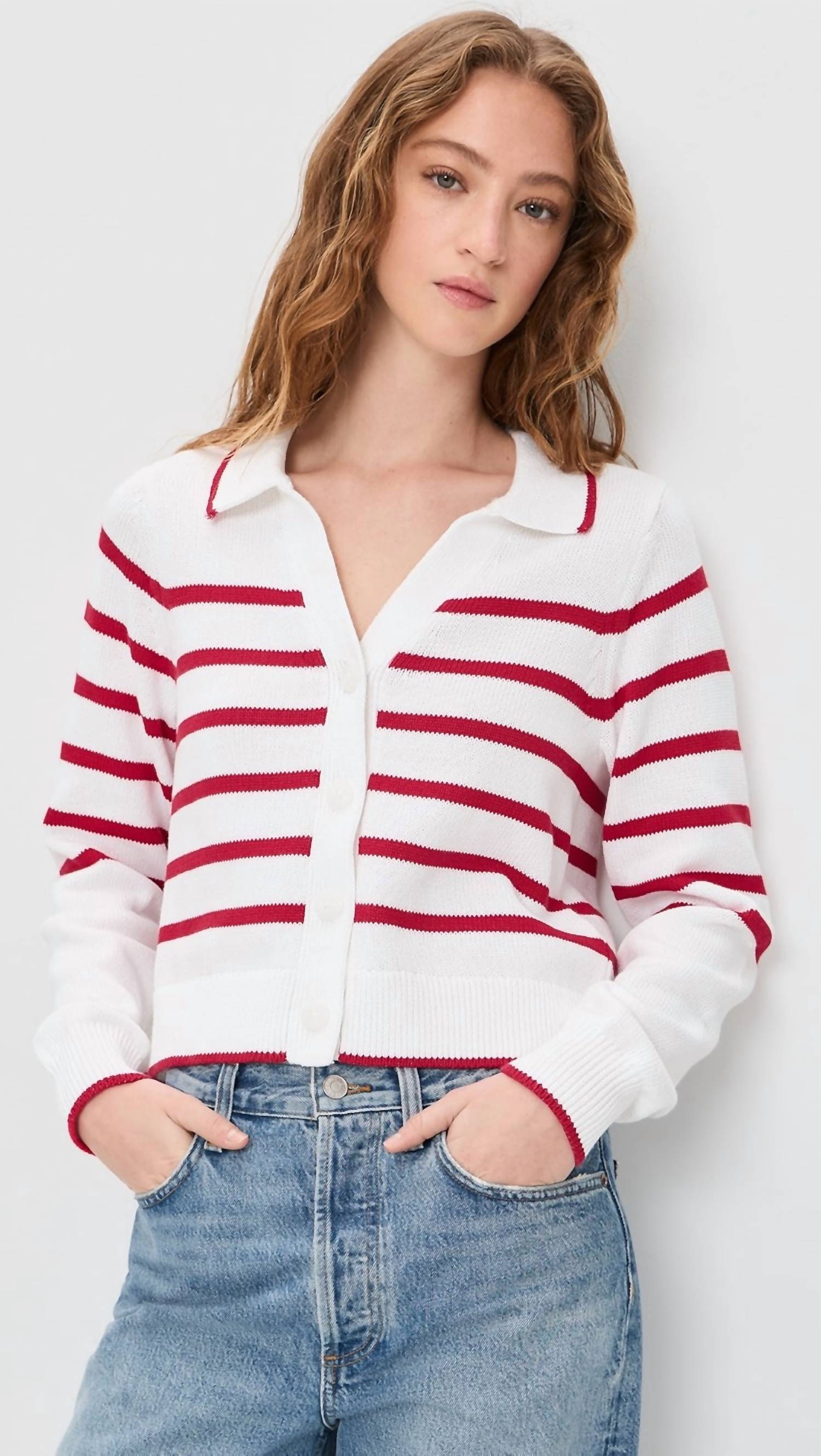 Splendid - Nicolette Striped Polo Sweater