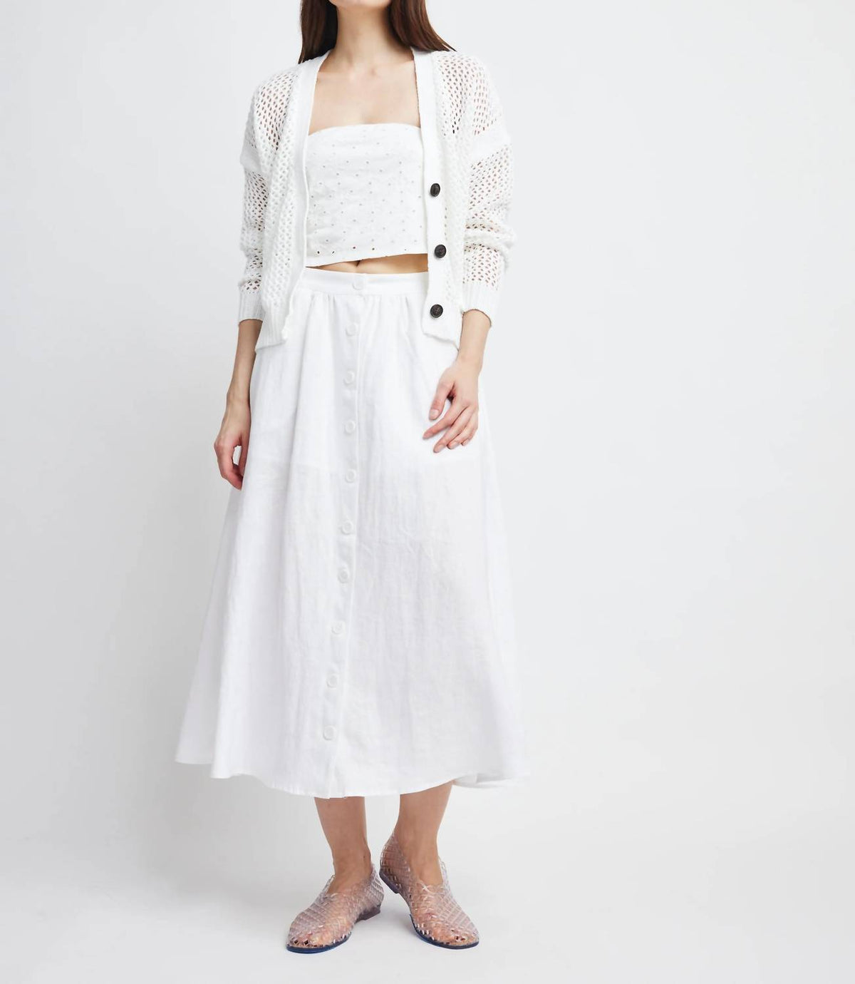 Self Contrast - MAGGIE FISHNET CARDIGAN