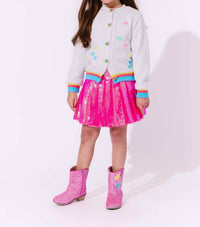 Lola + The Boys Kid's I Love You Cardigan in multicolor - item