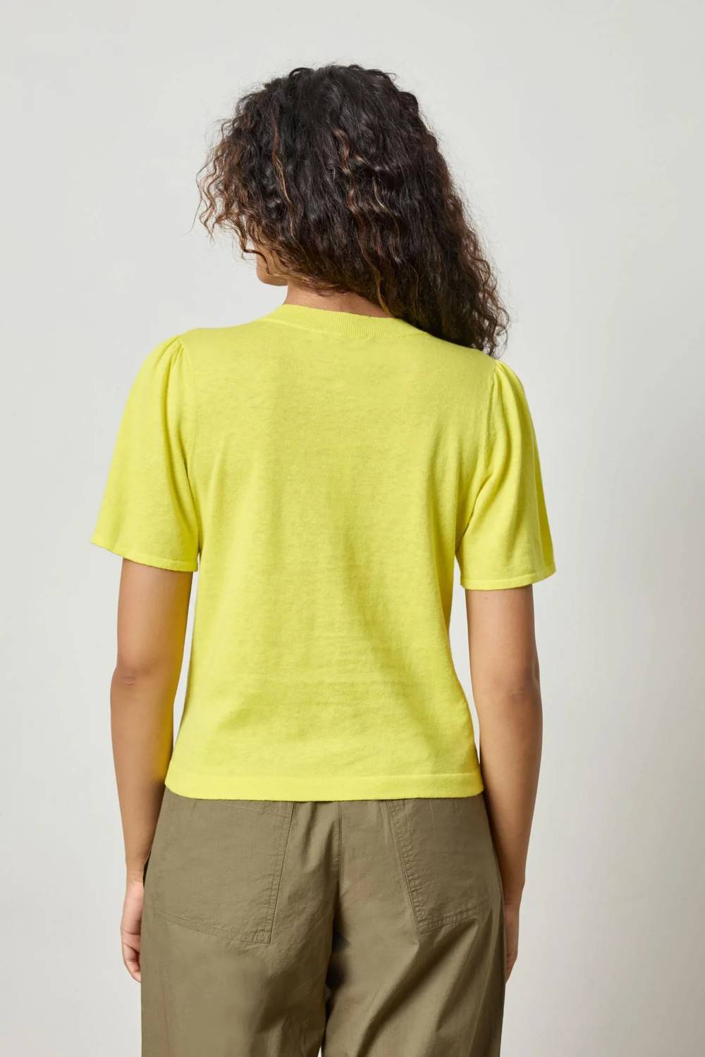 Lilla P - Women's Short Sleeve V-neck Sweater