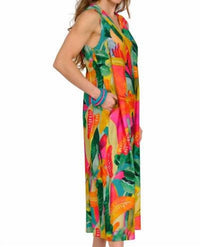 Lior - Jungle Bliss Sleeveless Pleat Front Dress
