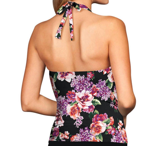 Kallure - Shirred Halter Tankini Top