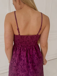Meet Me in Santorini Jacquard Bow Midi Dress in santorini jacquard bow midi dress in violet - women's dress - alternate view