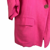 Allie Rose - Women's Linen 3/4 Roll-tab Sleeve Jacket
