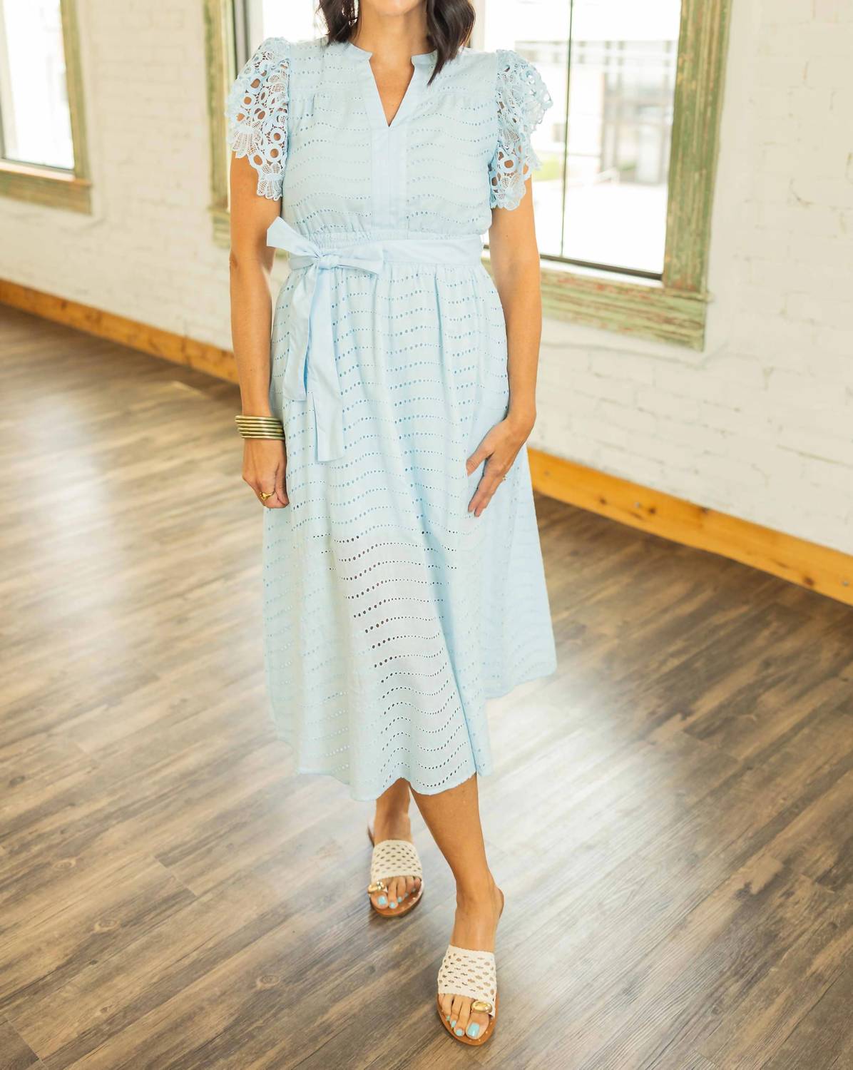 Ellison - Rynlee Eyelet Midi Dress