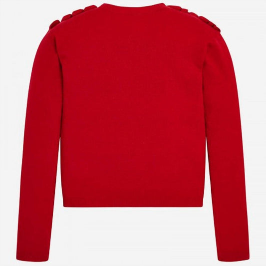 Mayoral - Girls' Ruffle Neckline Sweater