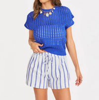 Sadie & Sage - Elia Open Knit Pullover Top