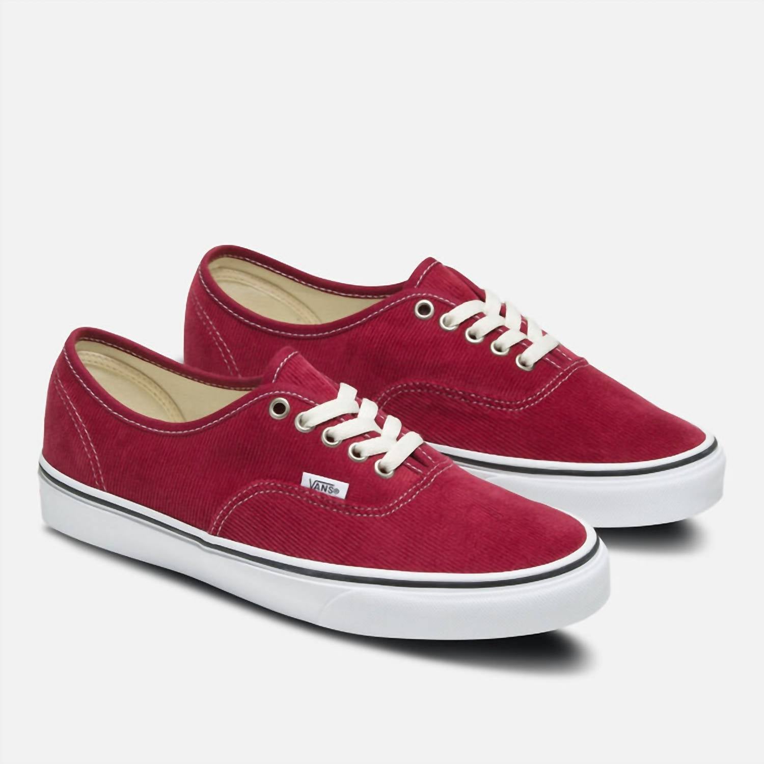 Vans Unisex Authentic Corduroy Shoe in rumba red - sneaker