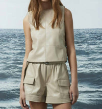 Melissa Nepton - Blanca Faux Leather Top