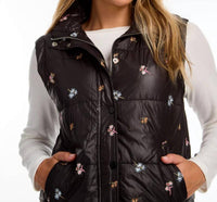 Fdj - Quilted Embroidered Vest
