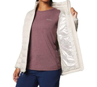 Columbia Women's Powder Lite II Full Zip Insulated Jacket in dark stone - women's jacket - detail view