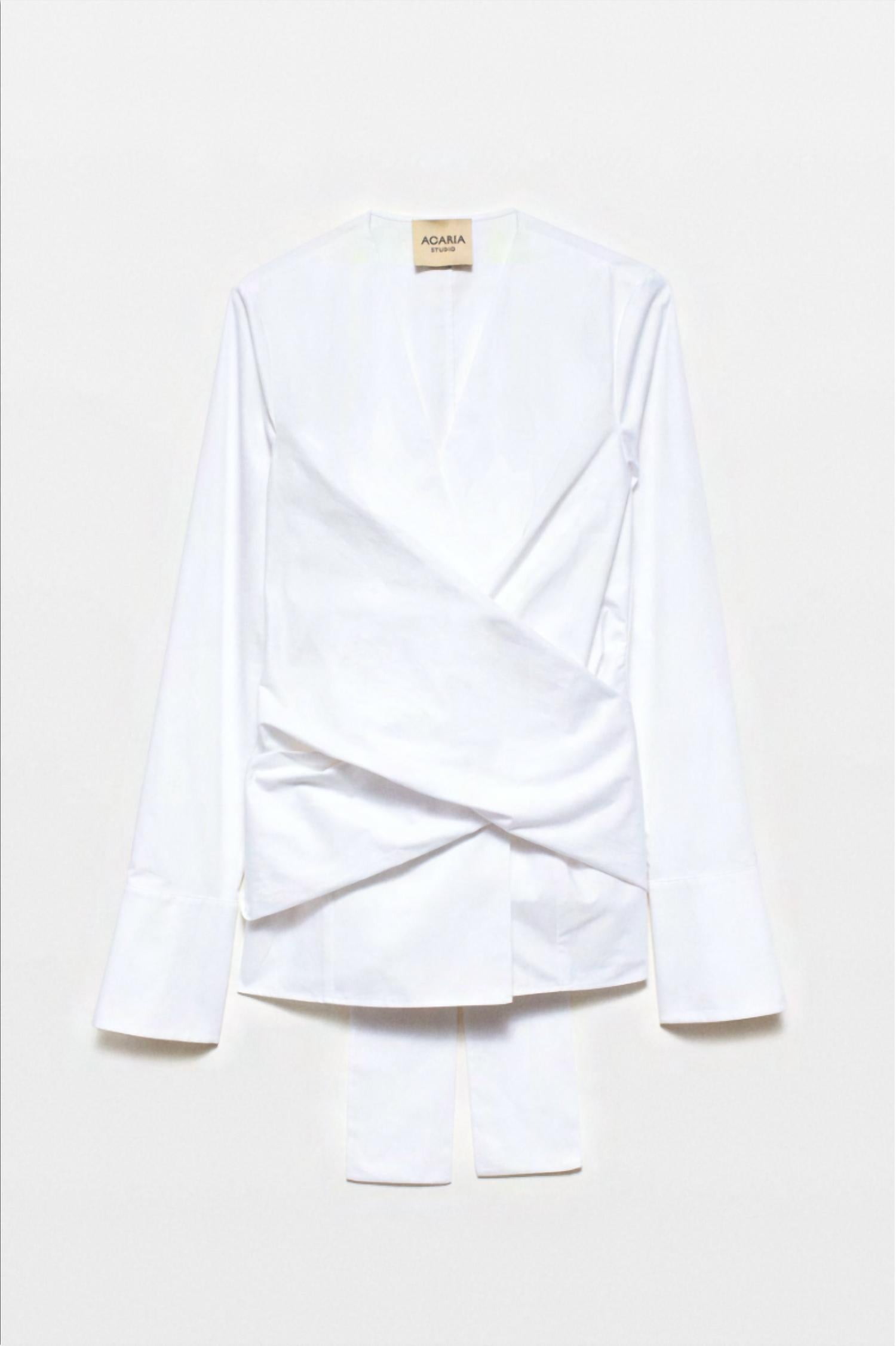 Acaria Studio Journey Long Sleeve Shirt in white - women's blouse - alternate view