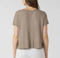 Dex - Lace Trim Waffle Top