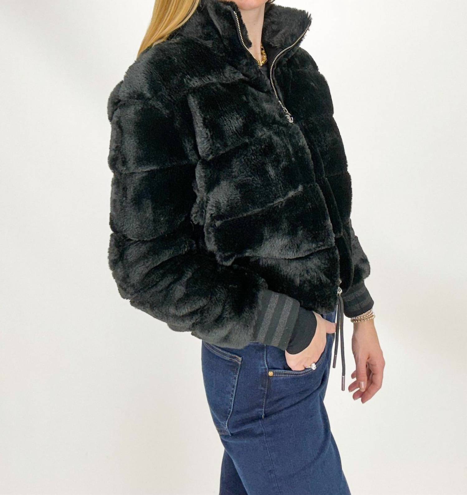 Furious Fur - Casey Faux Fur Bomber Jacket