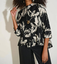 Joseph Ribkoff - Floral Jacquard Swing Jacket