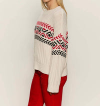 Sanctuary Send It Sweater in chalk multi 1 - women's sweater - alternate view