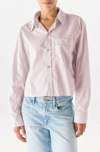 AMO Ruth Cropped Shirt in wisteria - women's blouse