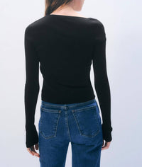 White + Warren - Superfine Merino Asymmetrical Top