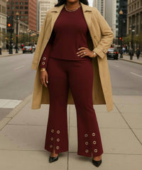 Insight - Women's Bordeaux Scuba Flare Pants