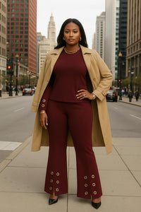 Insight - Women's Bordeaux Scuba Flare Pants