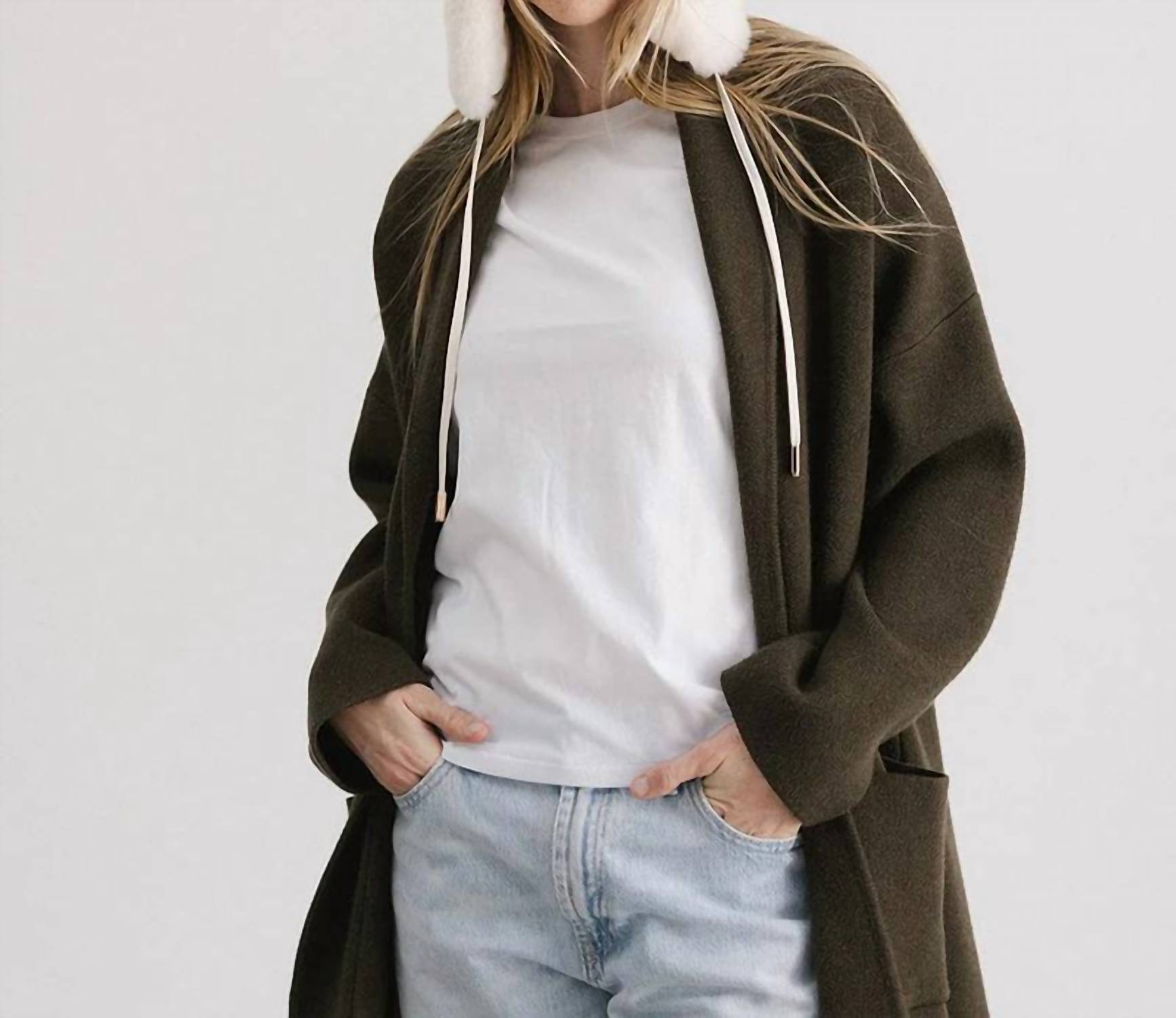 Gigi Pip Logan Faux Fur Trapper in winter white - women's hat